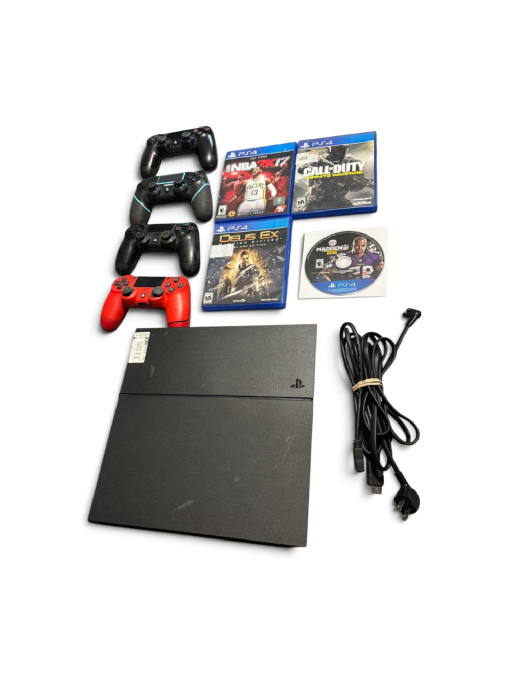 Sony PlayStation 4 Console Bundle Lot with Controllers and Games Tested 500gb